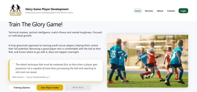 Glory Game Training preview