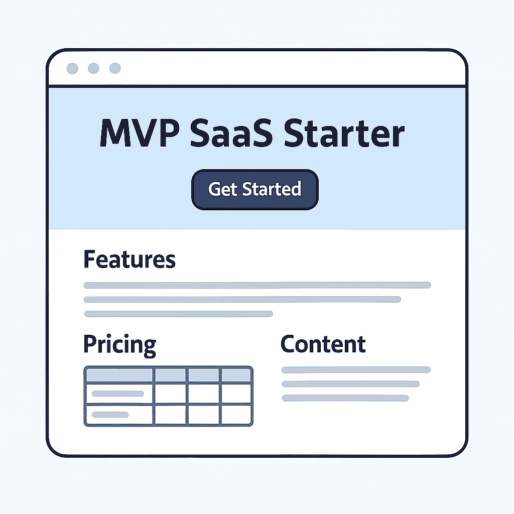 MVP SaaS starter illustration